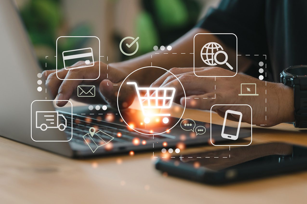 Modern printing press produces multi colored printouts accurately